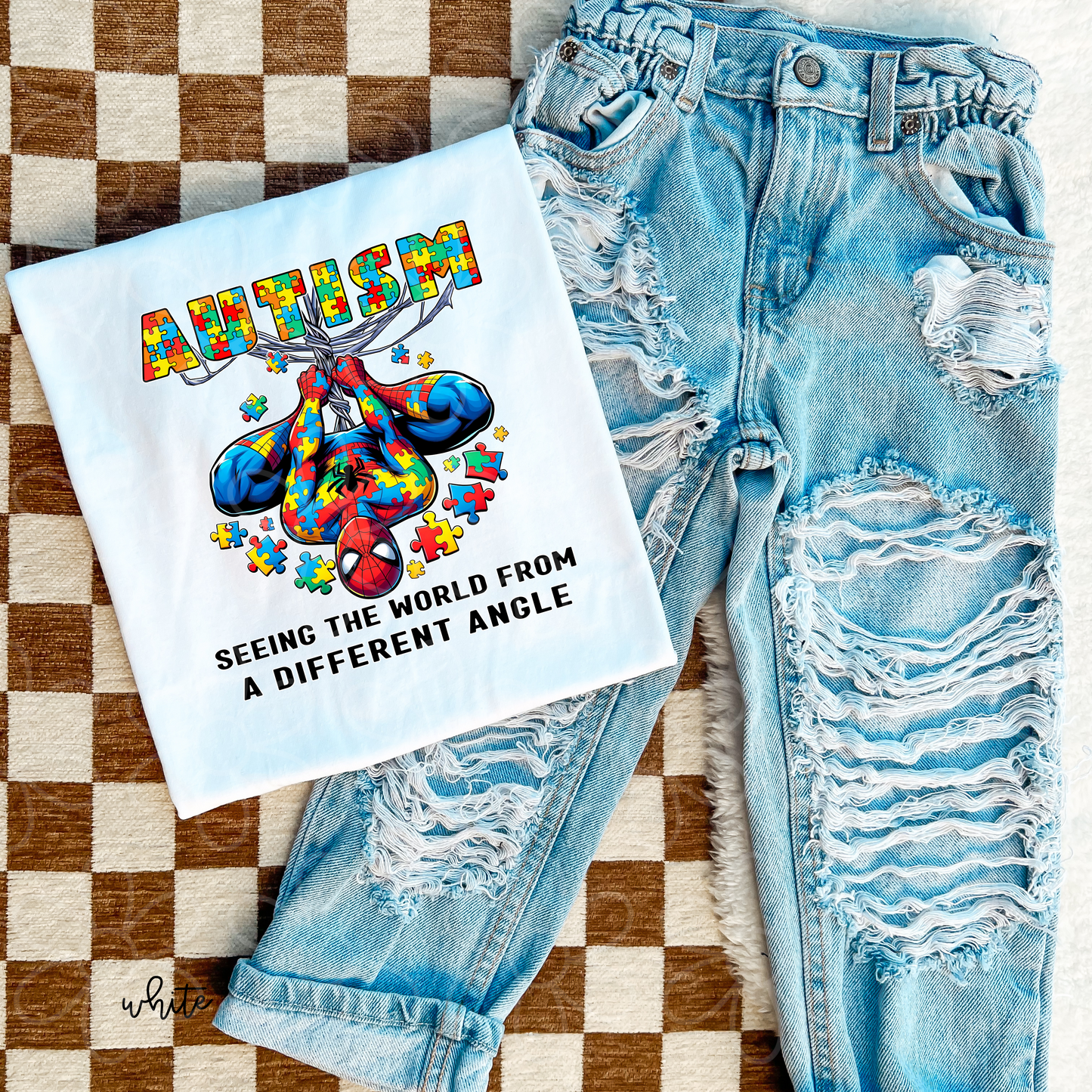 Autism Seeing The World From A Different Angle Kids Completed Tee