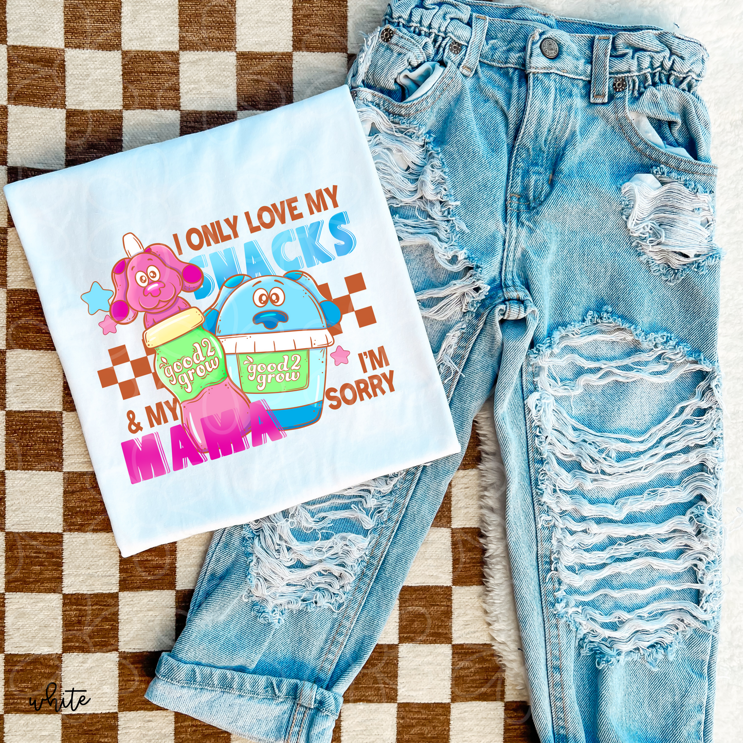 Blues Clues I Only Love My Snacks & My Mama Kids Completed Tee