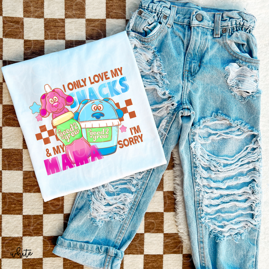Blues Clues I Only Love My Snacks & My Mama Kids Completed Tee