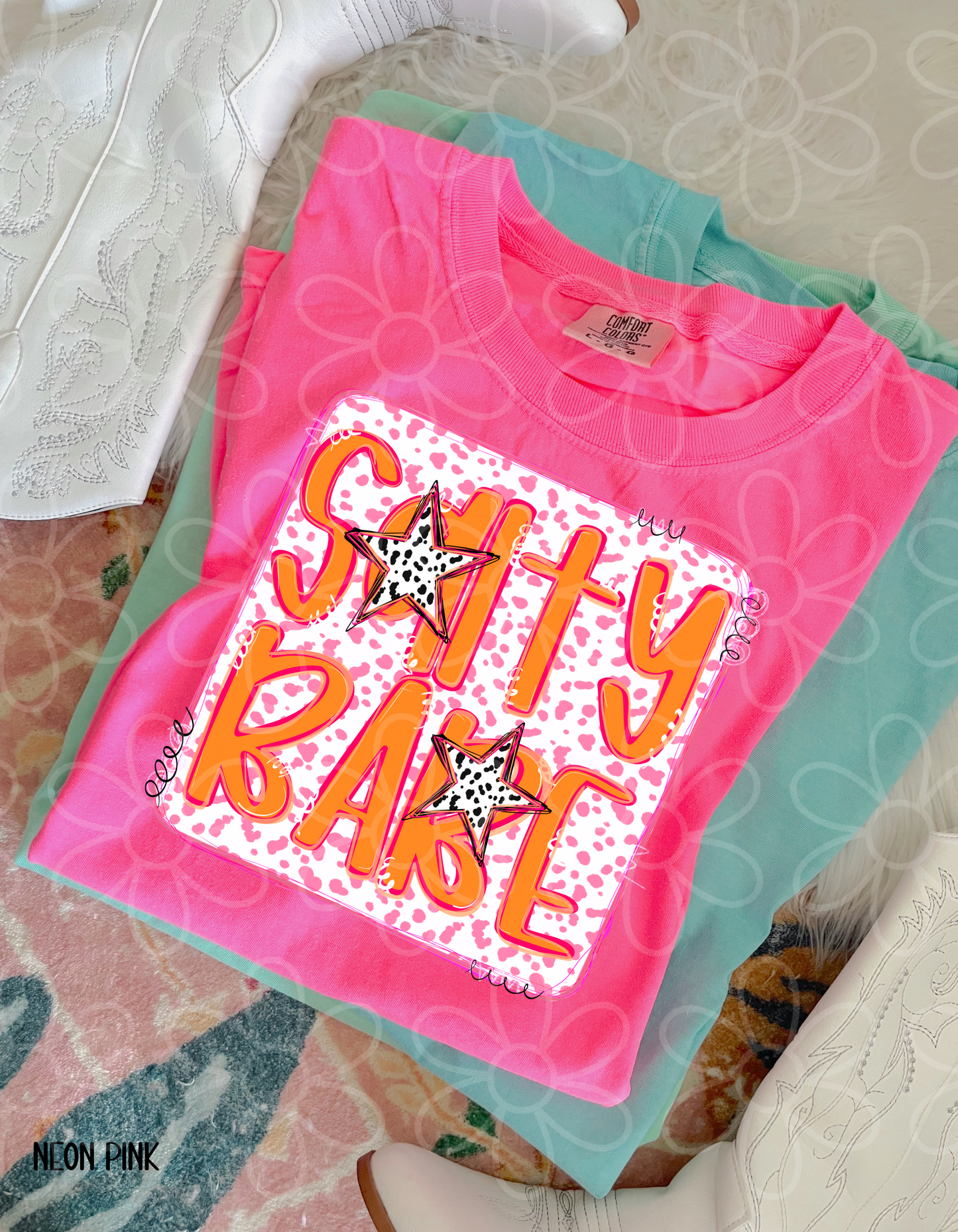 Preppy Speckle Salty Babe Kids Completed Tee