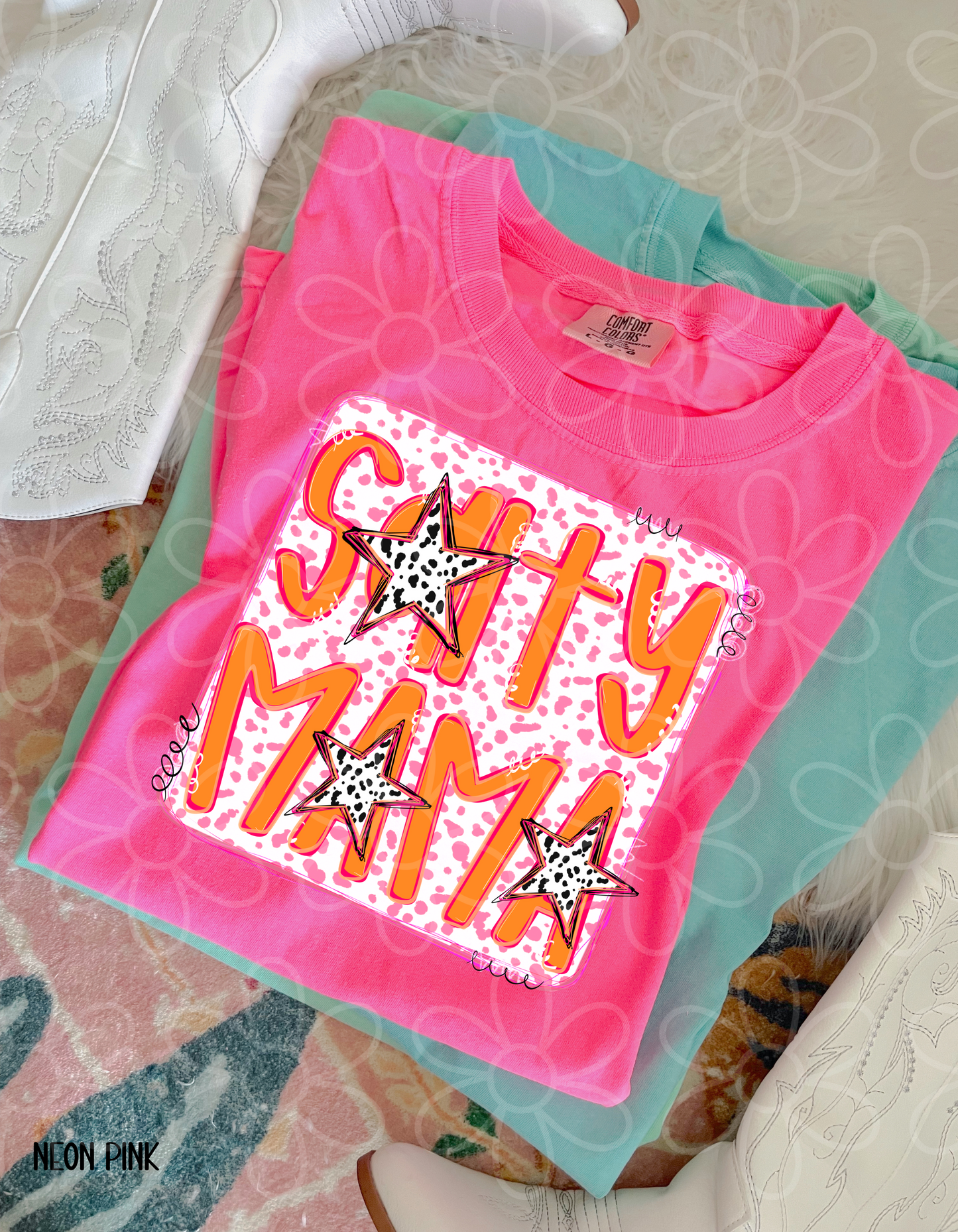 Preppy Speckle Salty Mama Completed Tee