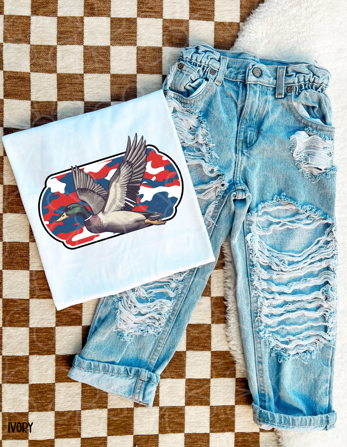 RWB Camo Duck Kids Completed Tee