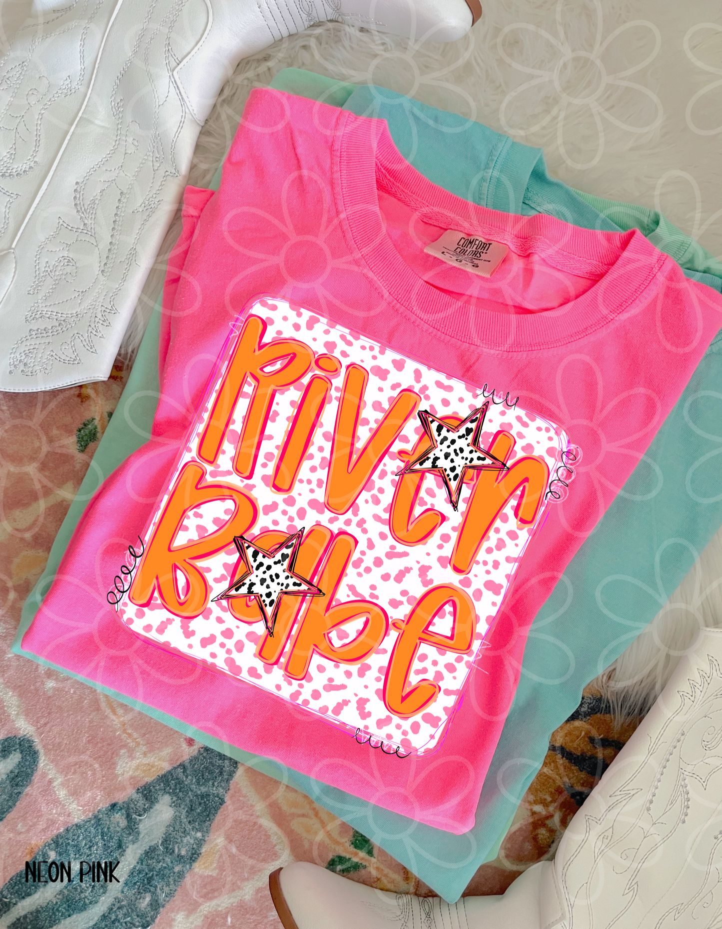 Preppy Speckle River Babe DTF Transfer