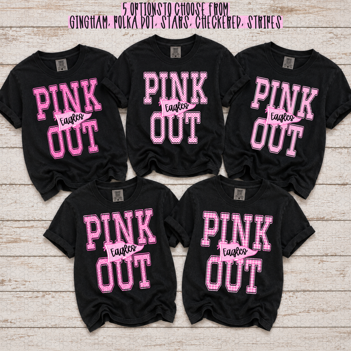 CUSTOM  PINK OUT PENNANT Completed Tee