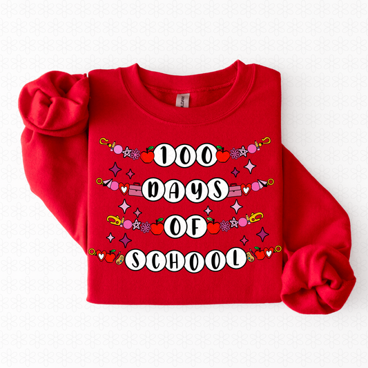 100 Days Of School Bracelet Kids Completed Tee