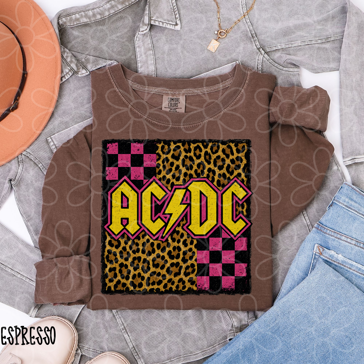 Leopard Checkered Bands (Multiple Options) Kids Completed Tee