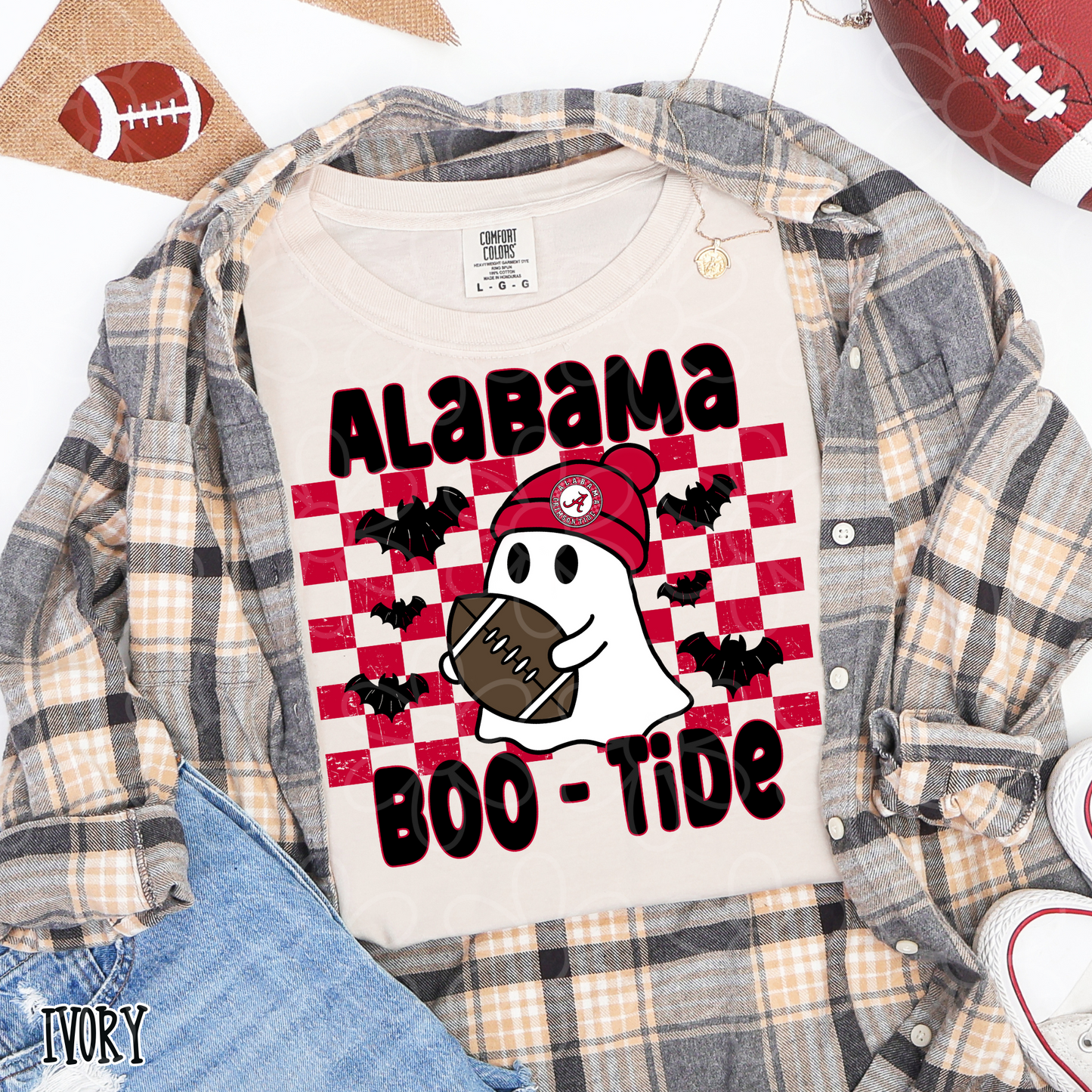 Ghost Boo Football Teams (Multiple Options) Completed Tee