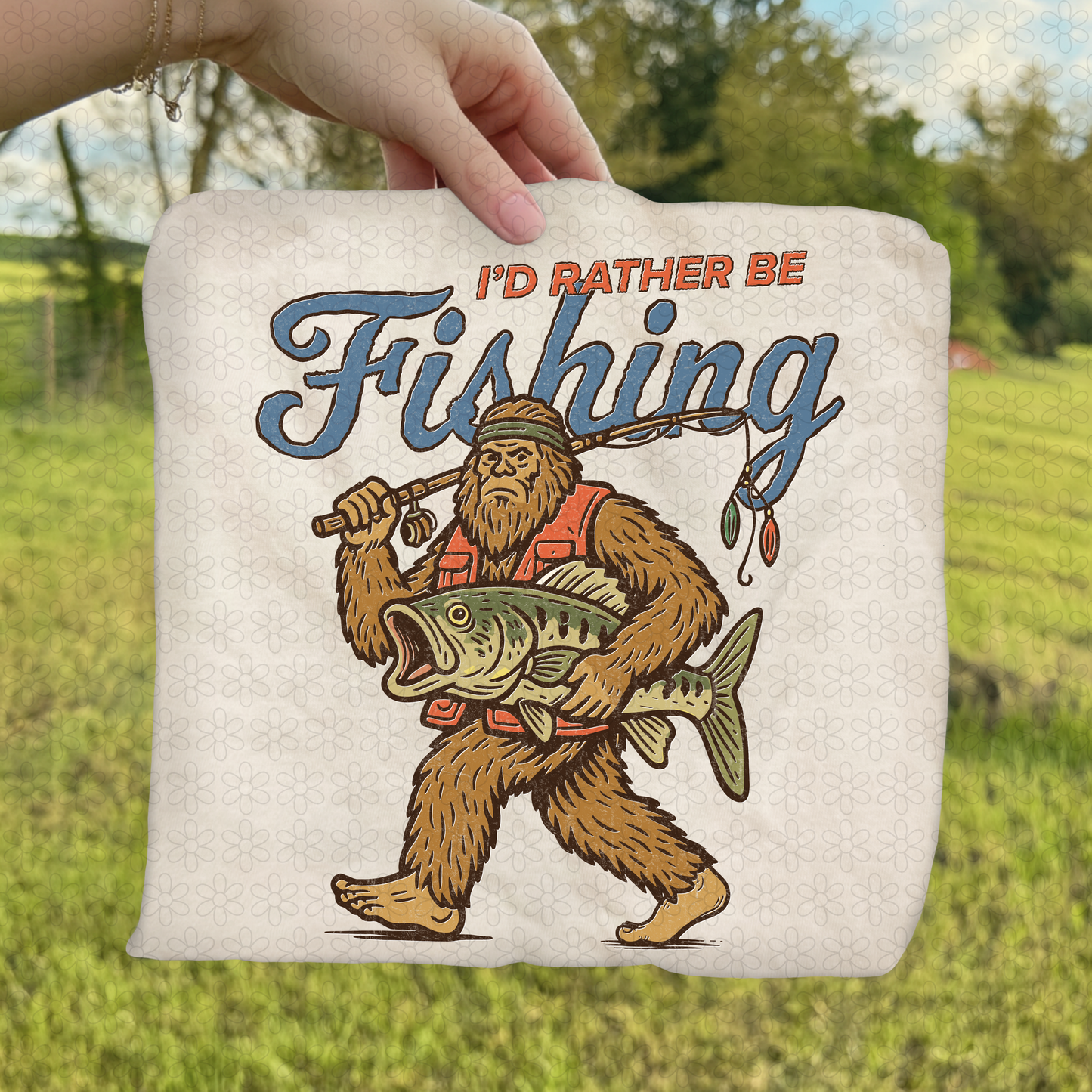 I'd Rather Be Fishing Completed Tee