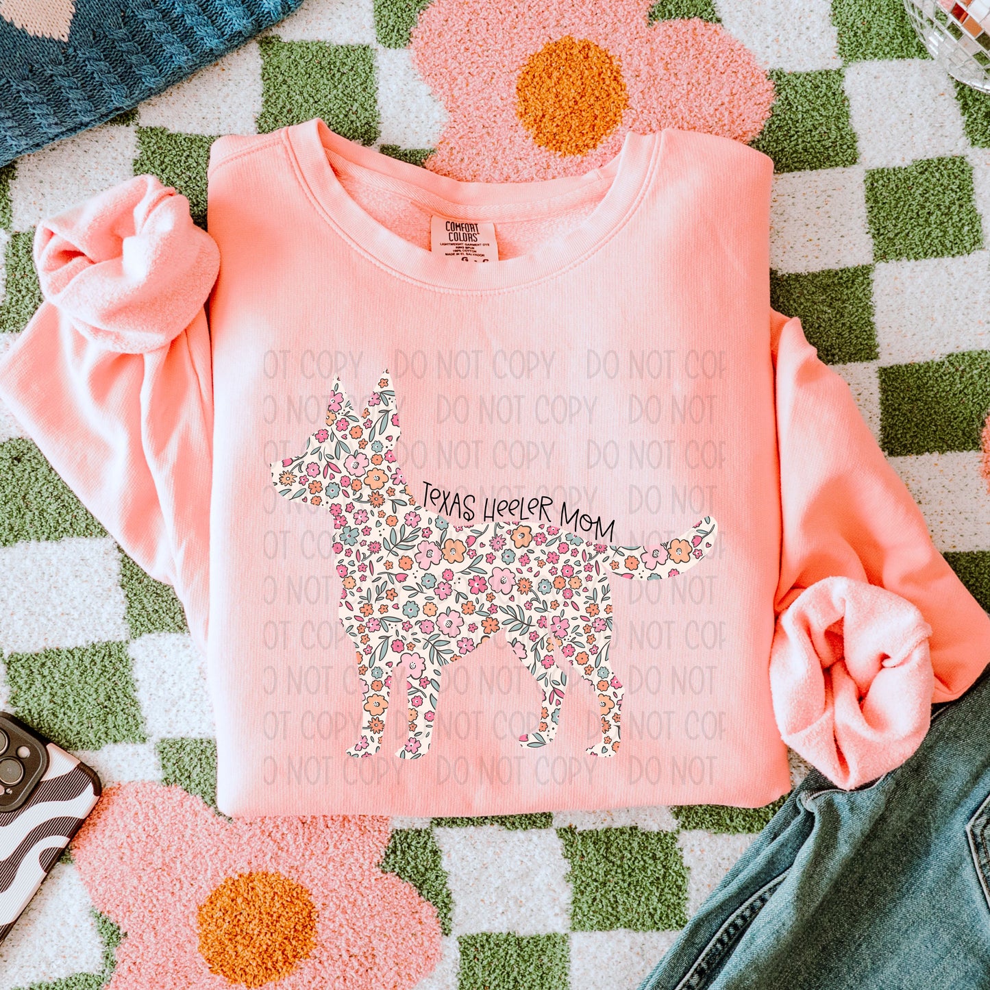 Dog Floral  ( Multiple Options NO CUSTOMS )DTF Transfer