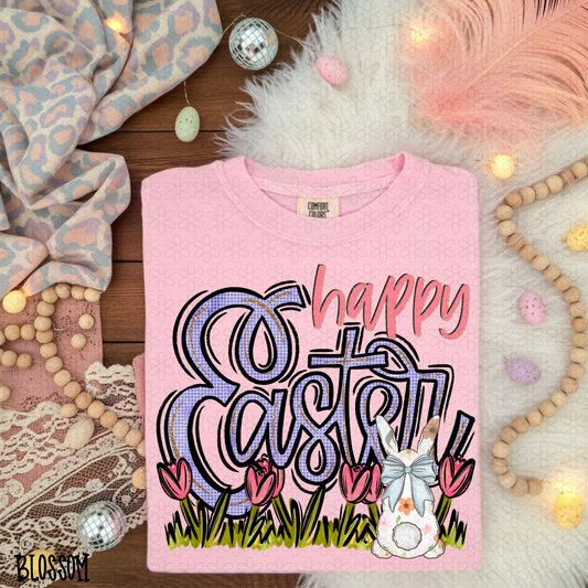 Happy Easter Tulips Completed Tees