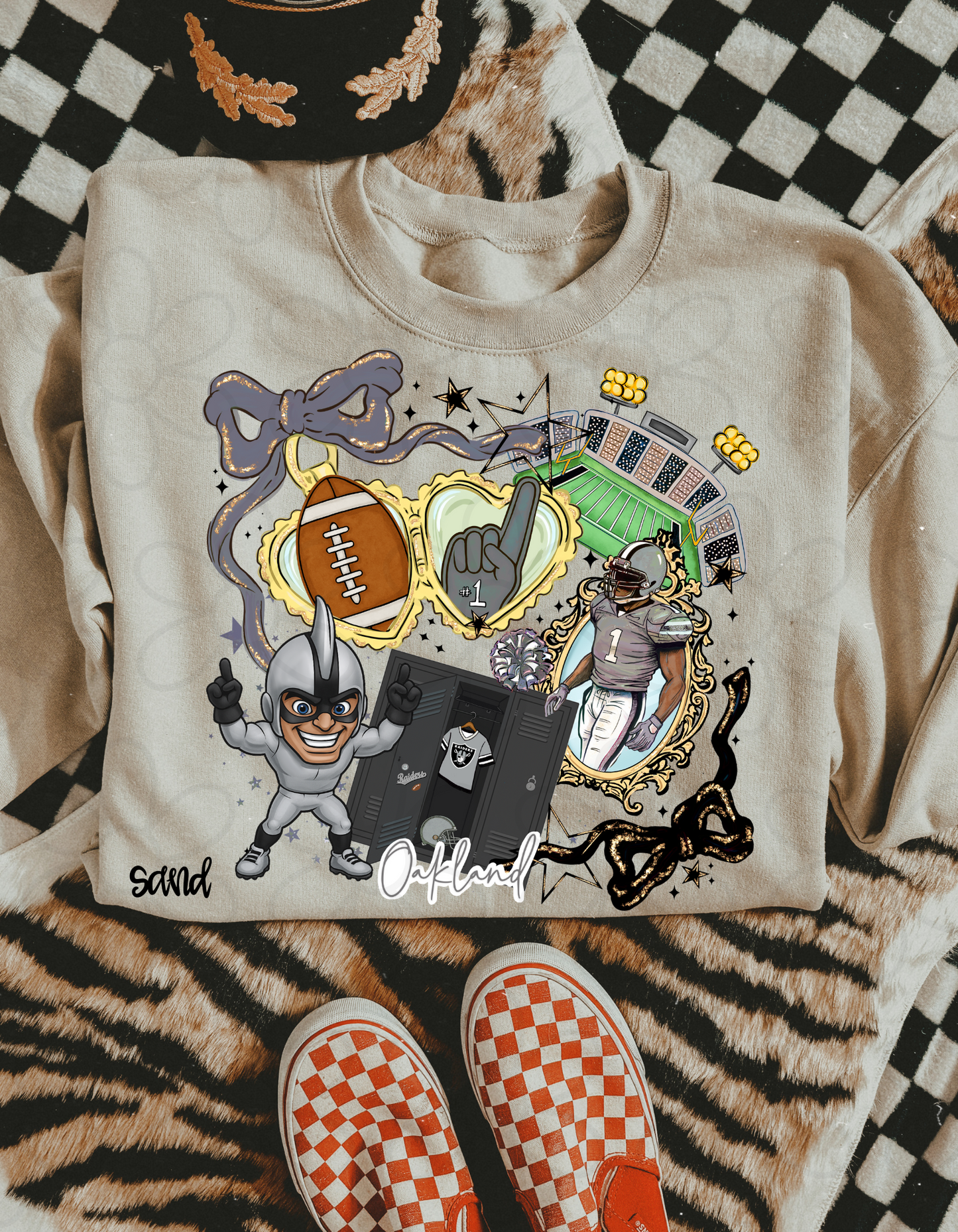 Football Locket (Multiple Options) Completed Tee