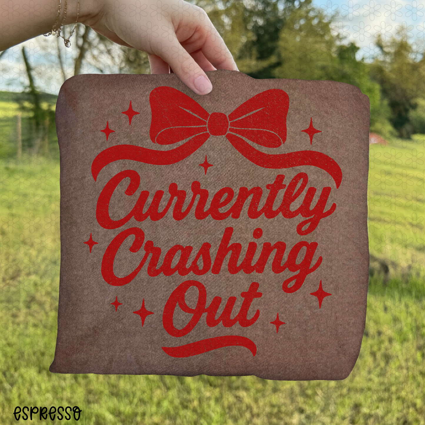 Bow Currently Crashing Out (Multiple Colors) Completed Tee