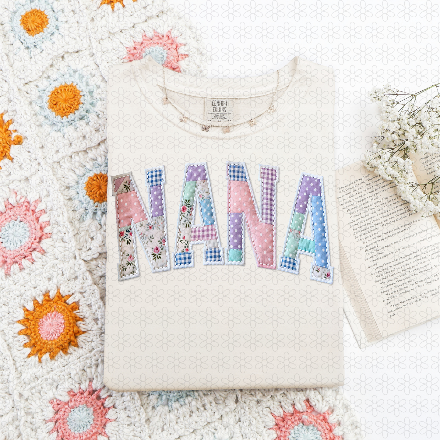 Quilted Patchwork Names (Multiple Options) Completed Tee