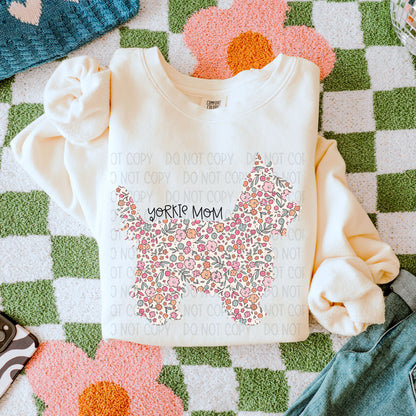 Dog Floral  ( Multiple Options NO CUSTOMS )DTF Transfer