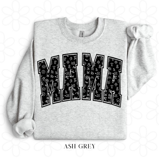 MaMa Black And White Western Completed Tee