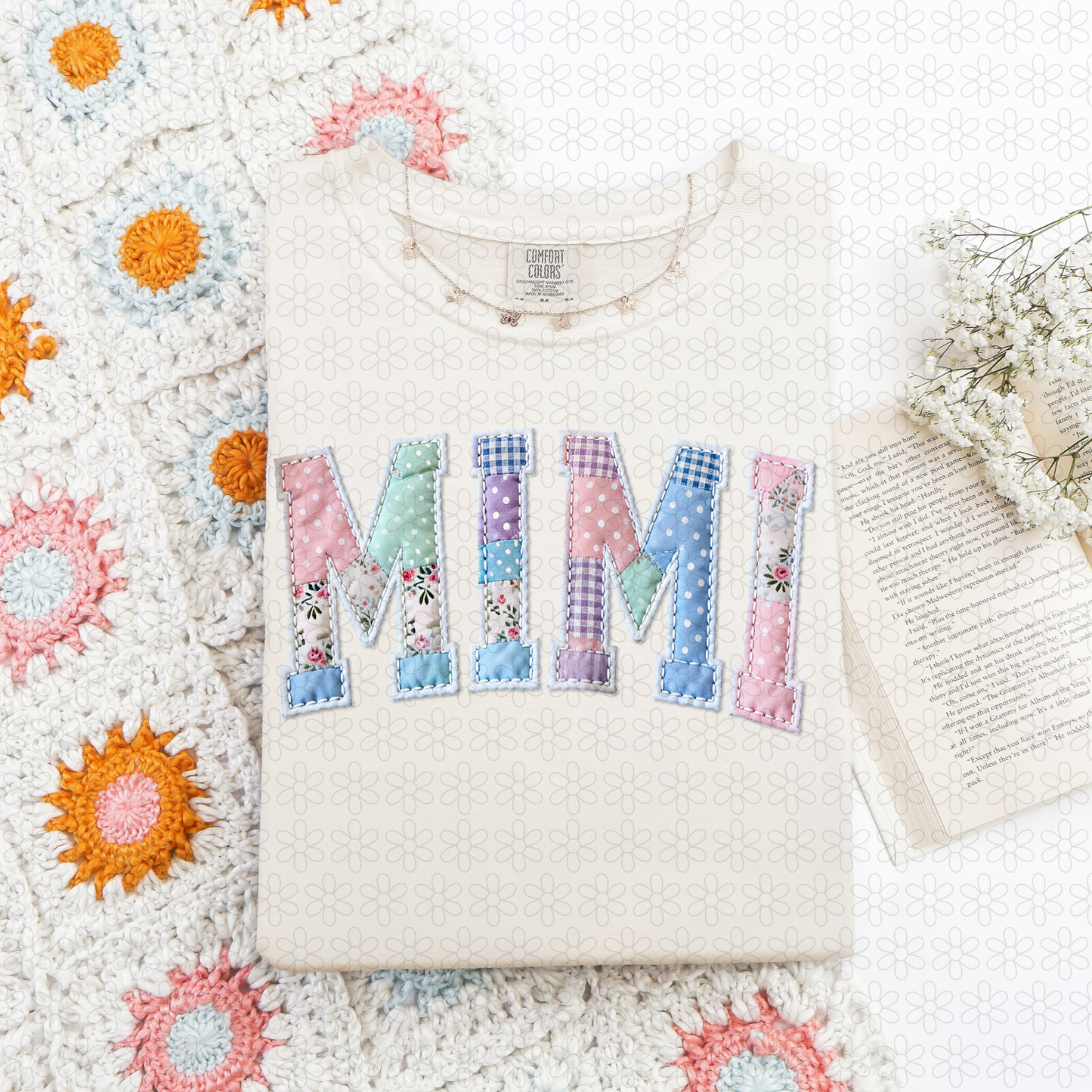 Quilted Patchwork Names (Multiple Options) Completed Tee