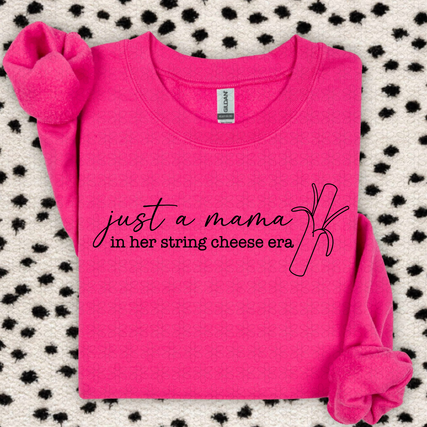 Black Just A Mama In Her String Cheese Era Completed Tee