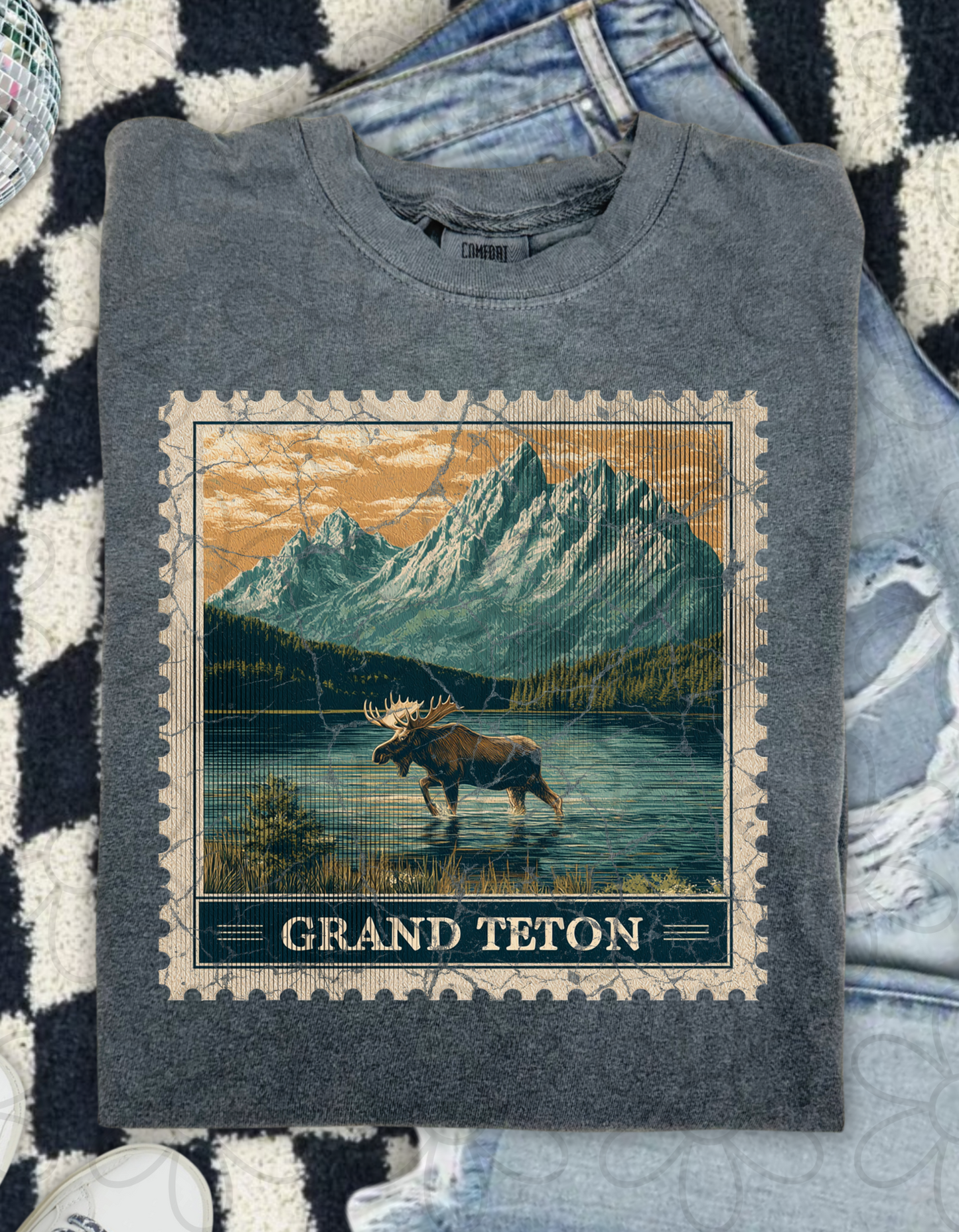 Distressed Destination Stamps (Multiple Options) Kids Completed Tee