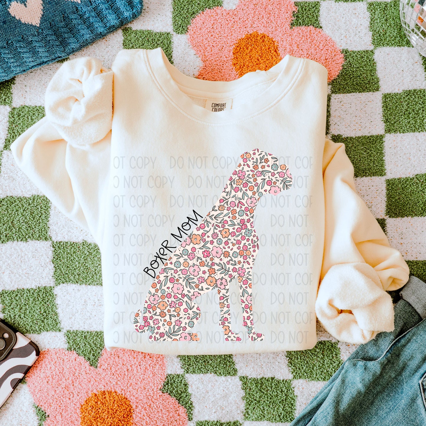 Dog Floral  ( Multiple Options NO CUSTOMS )DTF Transfer