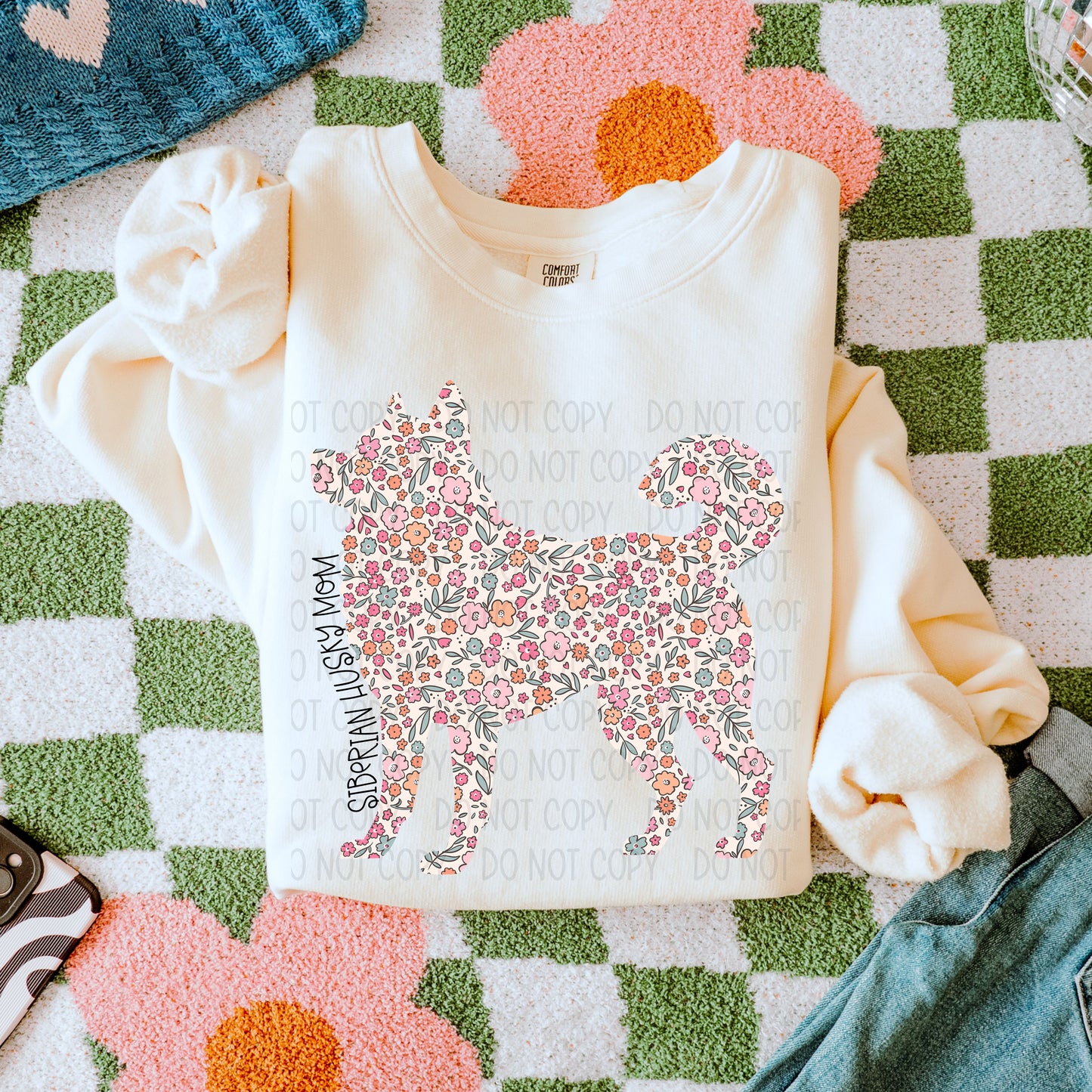 Dog Floral  ( Multiple Options NO CUSTOMS )DTF Transfer