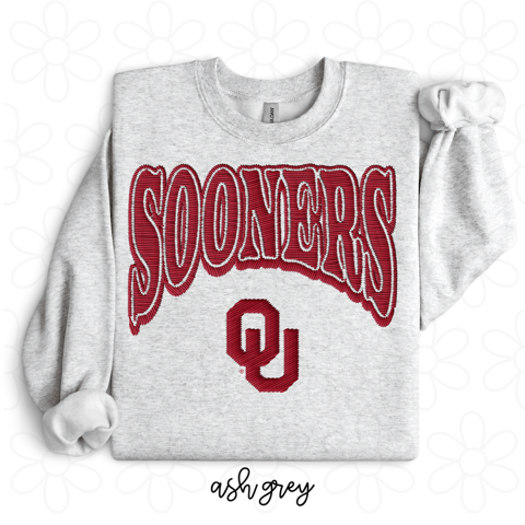 Faux Sooners Completed Tee