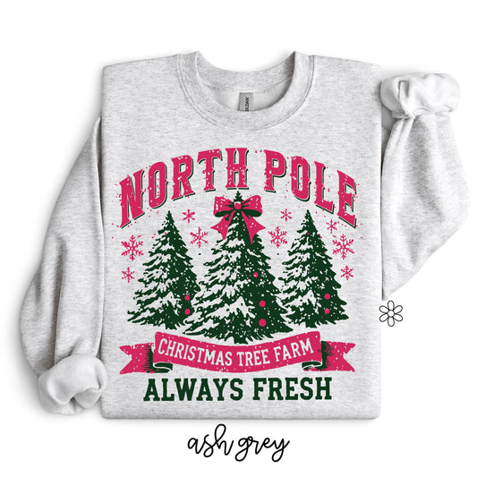 North Pole Christmas Tree Farm Kids Completed Tee
