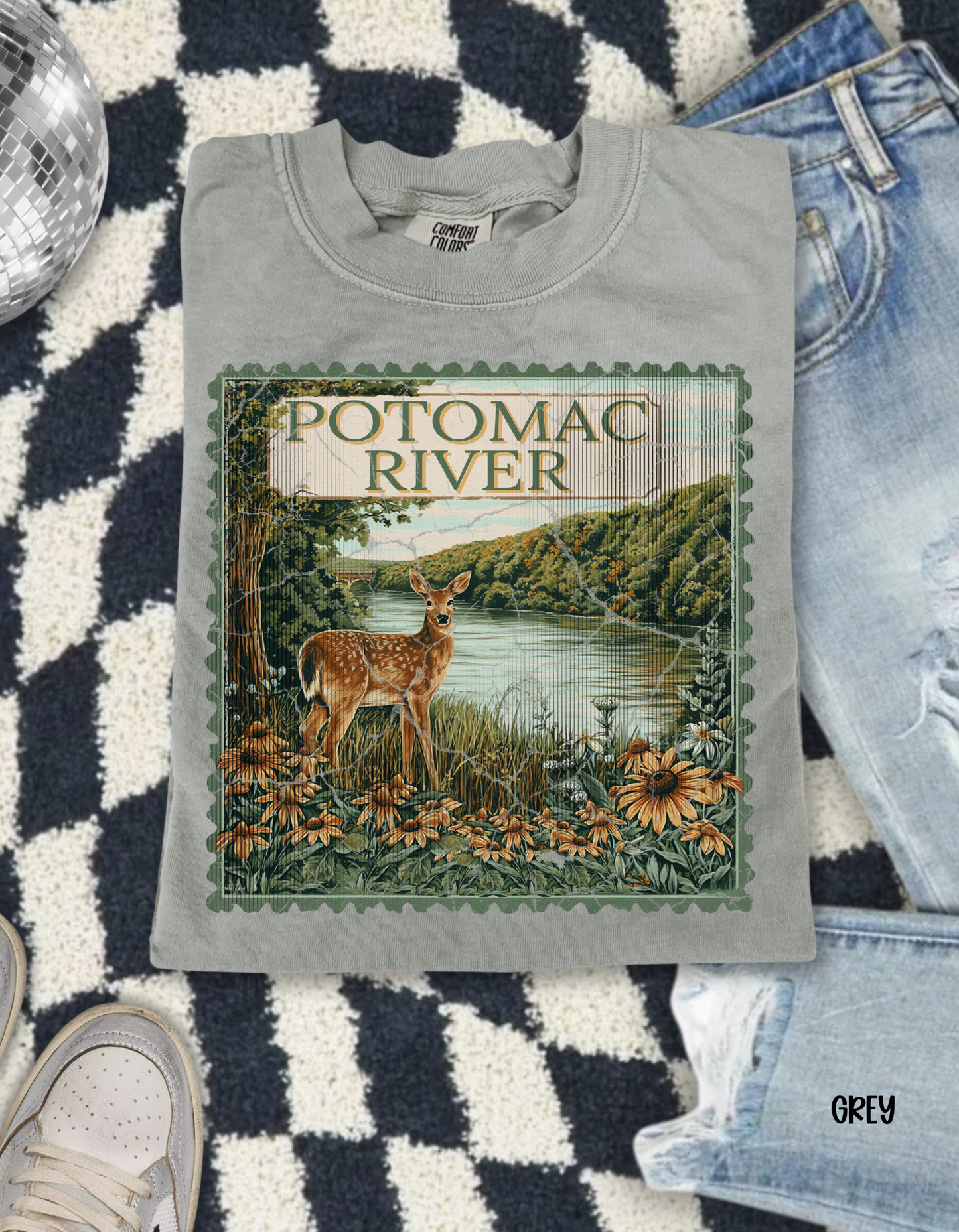 Distressed Destination Stamps (Multiple Options) Kids Completed Tee
