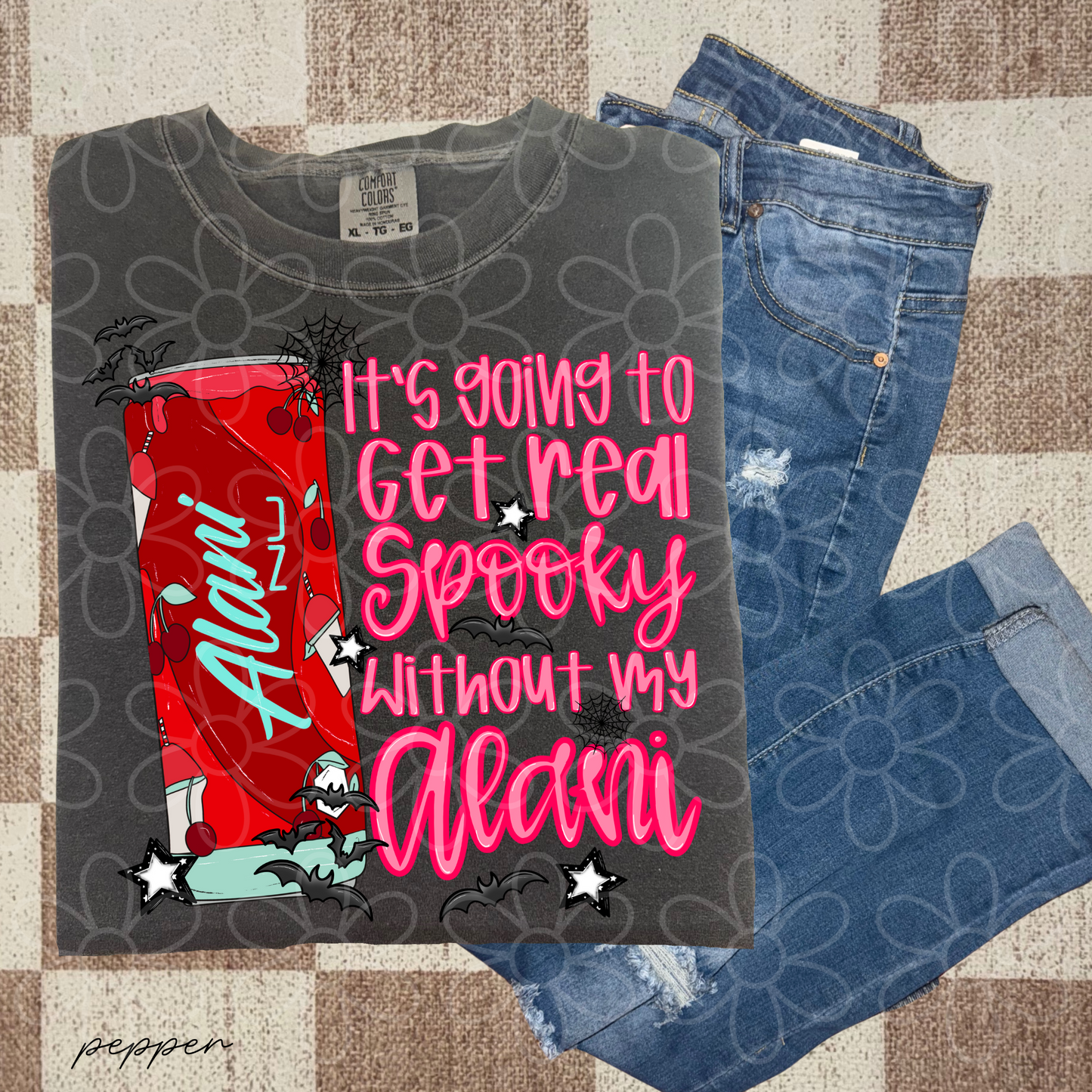 It's Going To Get Real Spooky Without My Drinks (Multiple Options) Kids Completed Tee