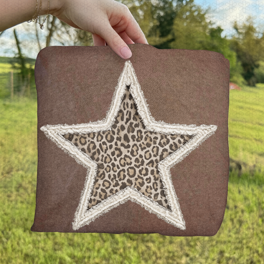 Leopard Lace Star DTF Transfer