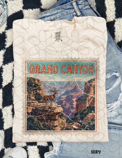 Distressed Destination Stamps (Multiple Options) Completed Tee