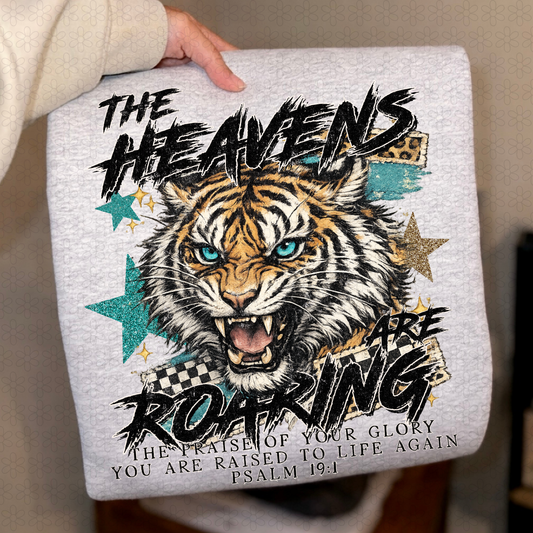 Checkered Leopard The Heavens Are Roaring DTF Transfer