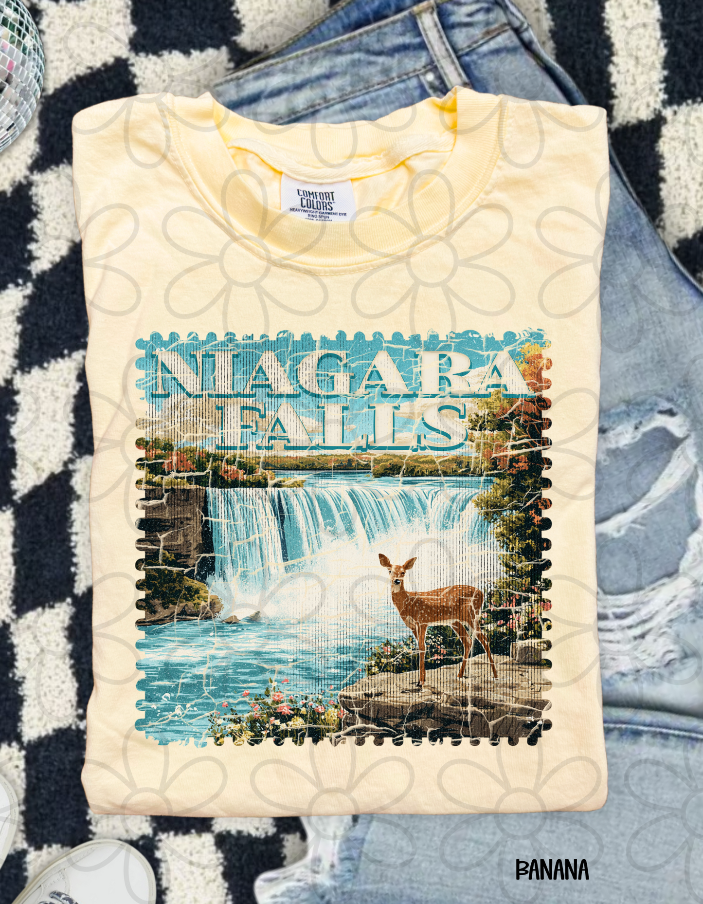 Distressed Destination Stamps (Multiple Options) Kids Completed Tee