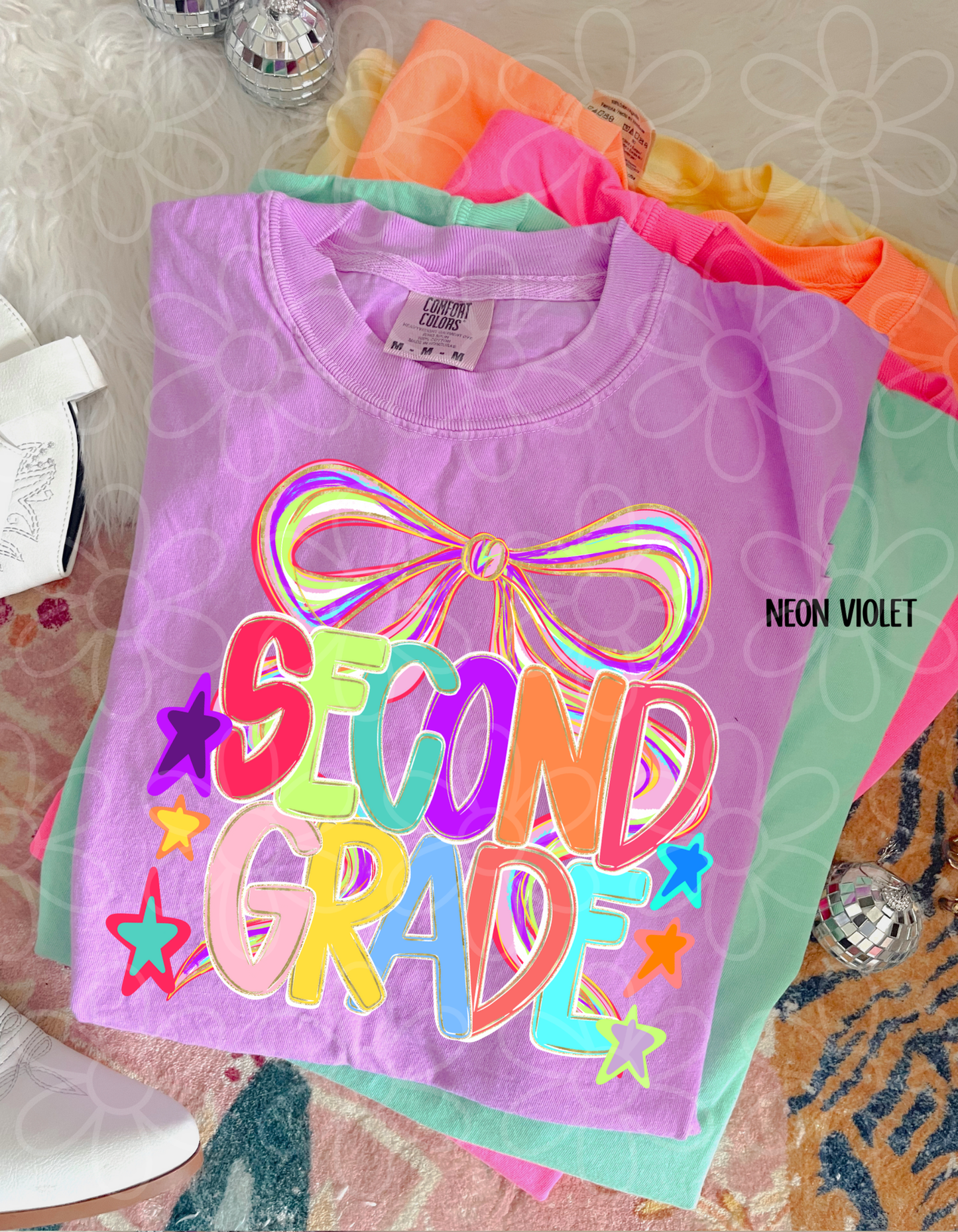 Colorful Bow School Grades (Multiple Options) DTF Transfer