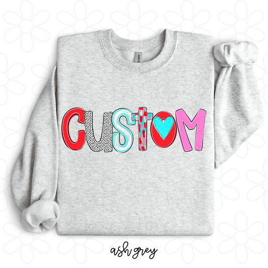 Custom Valentines Day Name Completed Tee