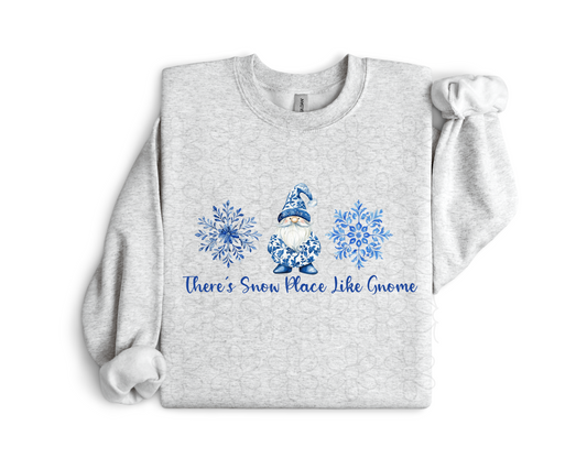 There's Snow Place Like Gnome DTF Transfer
