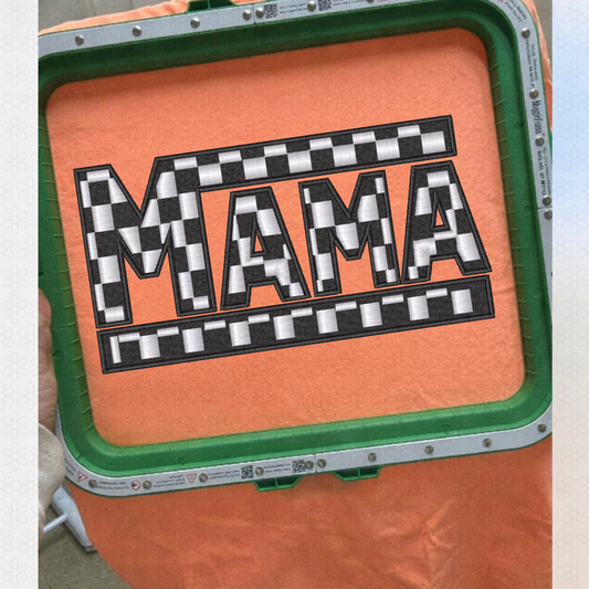 Mama Checkered Embroidery