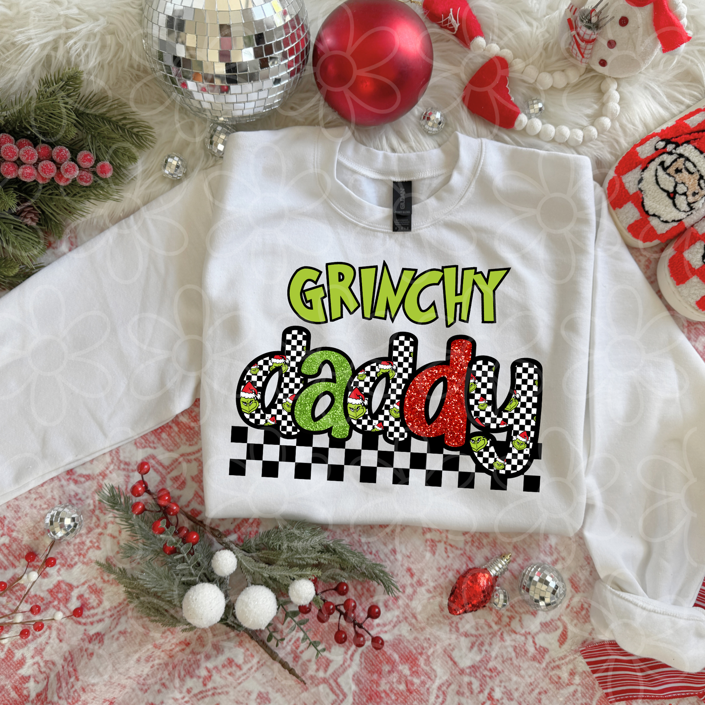 Grinchy Checkered Name (Multiple Options) DTF Transfer