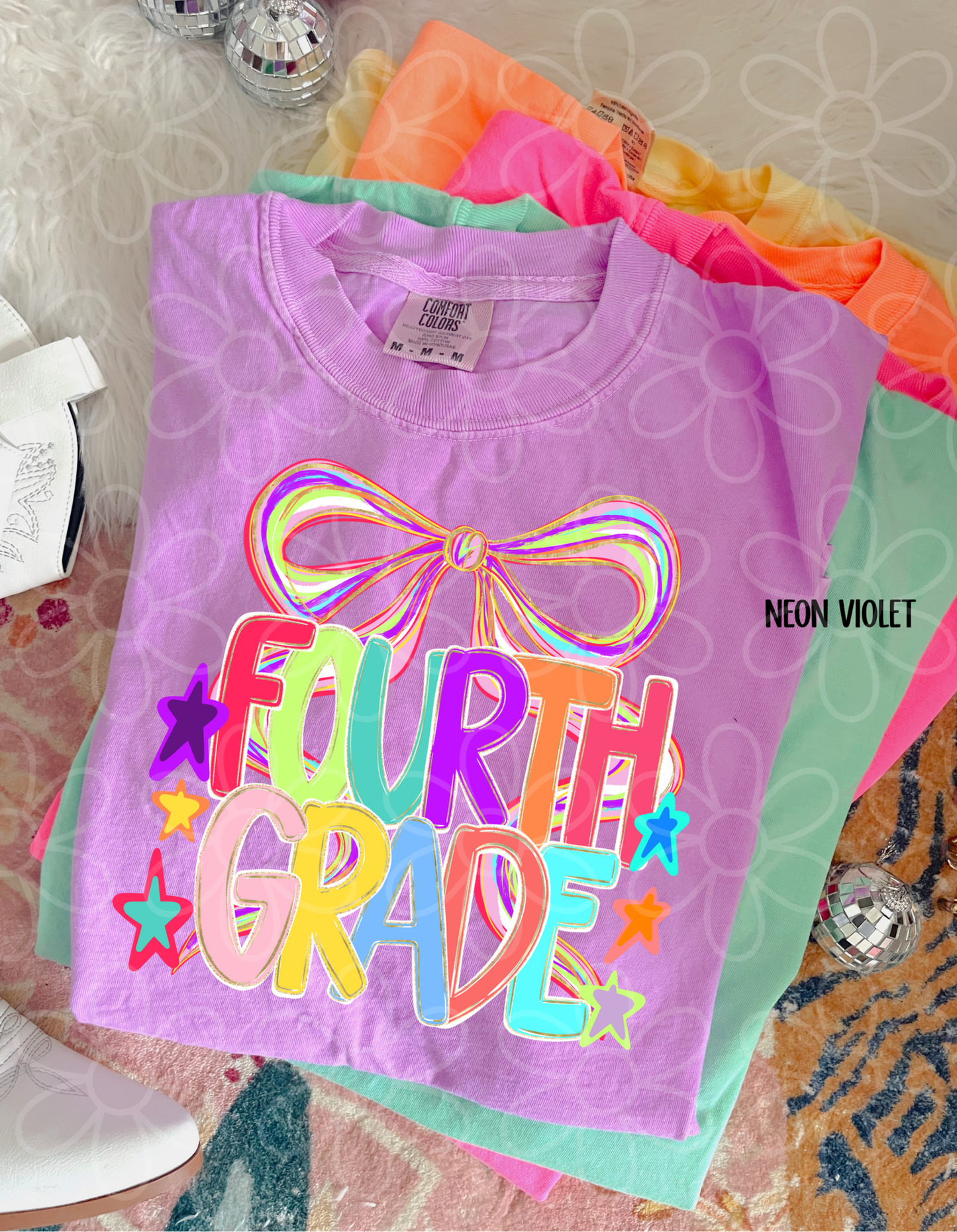 Colorful Bow School Grades (Multiple Options) DTF Transfer