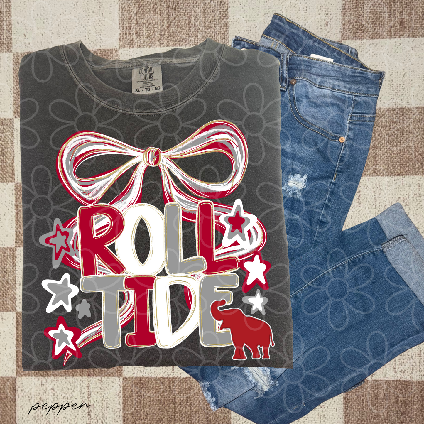 Preppy Sports Team Stars Coquette Bow (Multiple Options) DTF Transfer