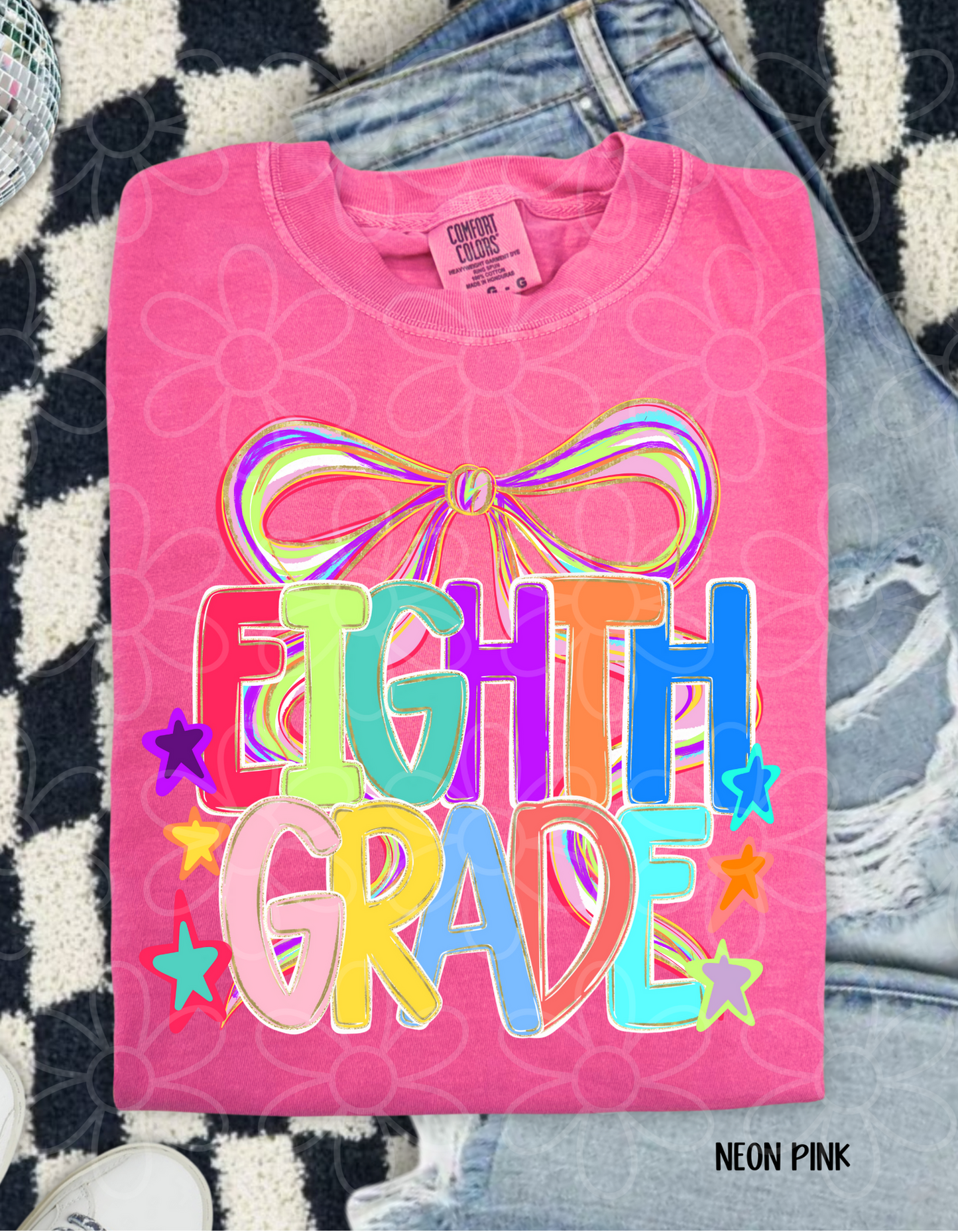 Colorful Bow School Grades (Multiple Options) DTF Transfer