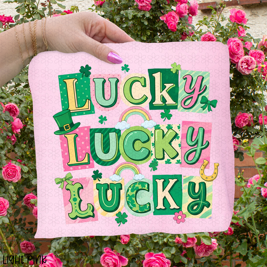 Pink Lucky Lucky Lucky Completed Tee