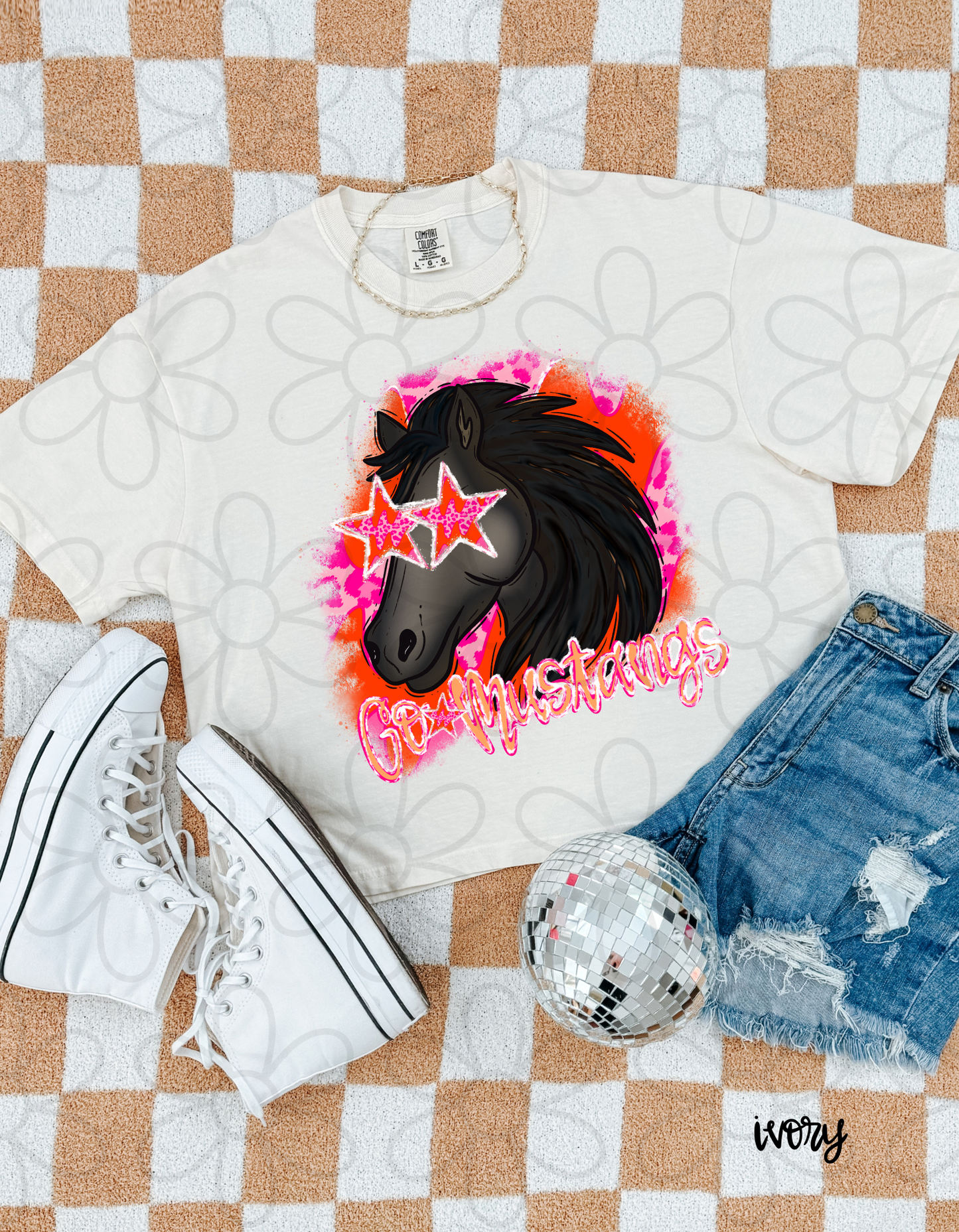 Pink Leopard Preppy Mascots (Multiple Options) Kids Completed Tee