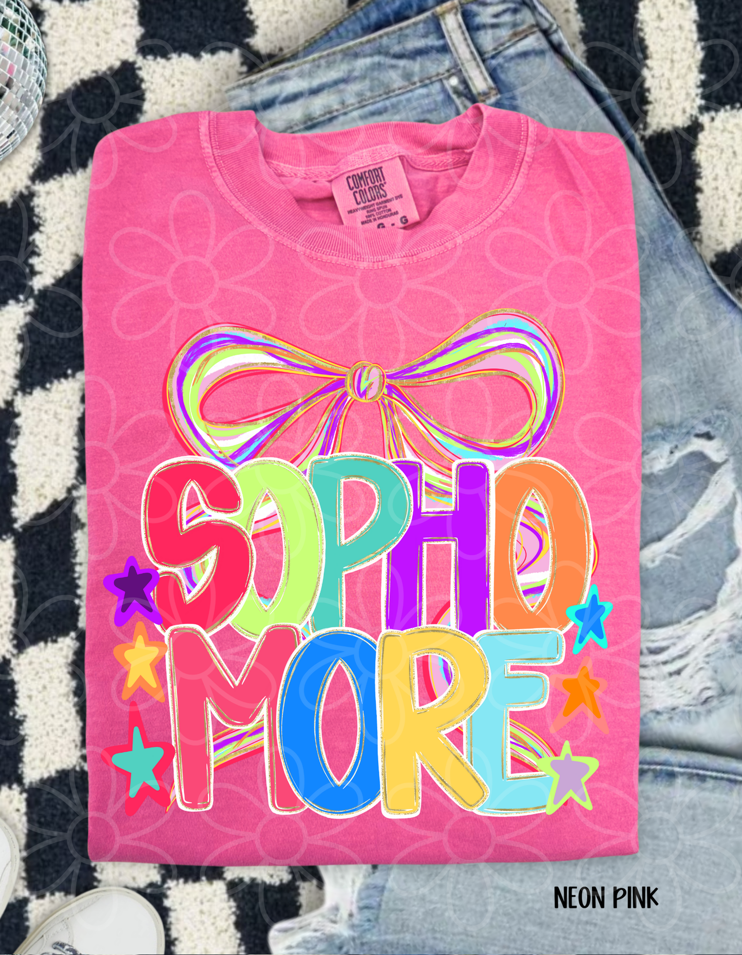 Colorful Bow School Grades (Multiple Options) DTF Transfer