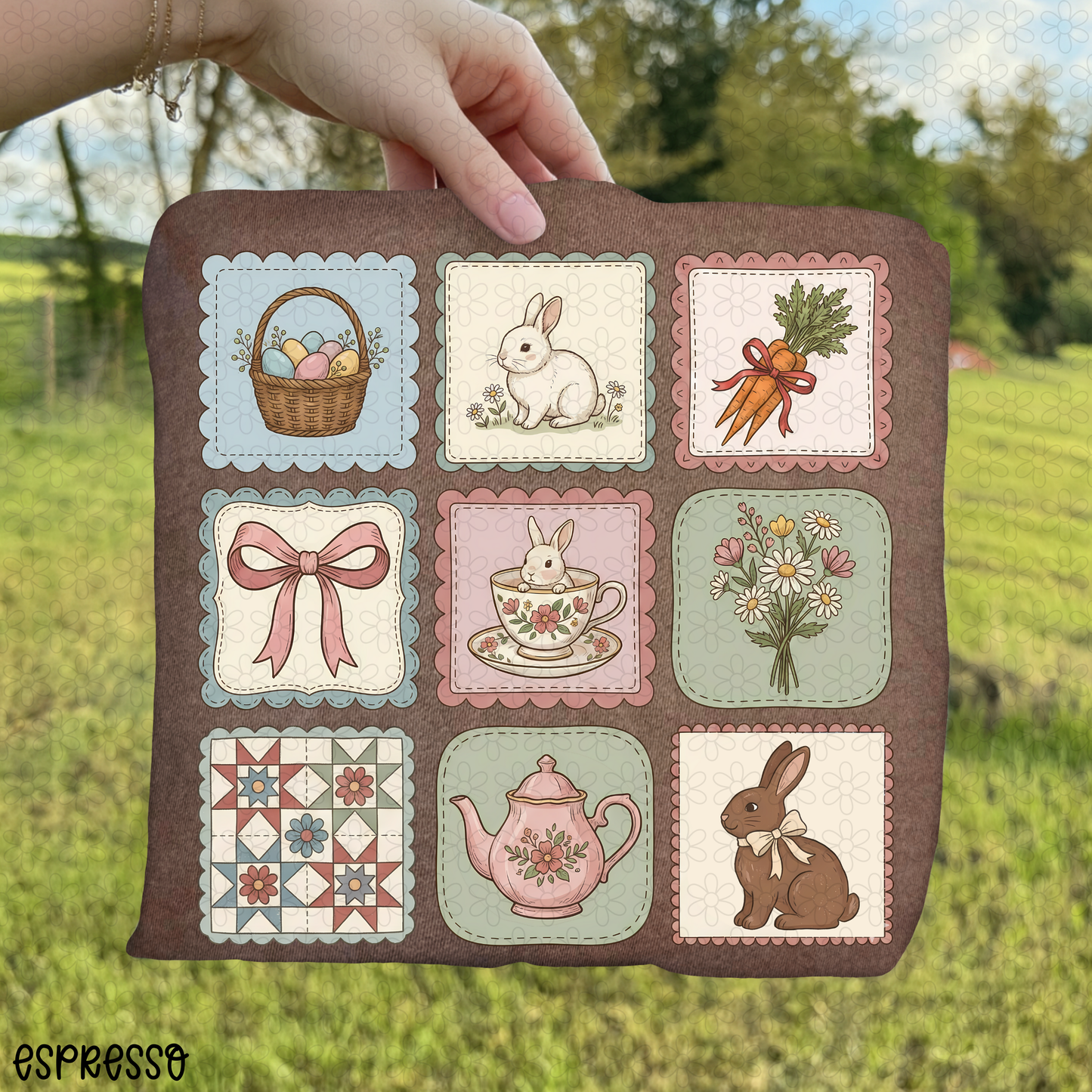 Scalloped Easter Stamps Completed Tee