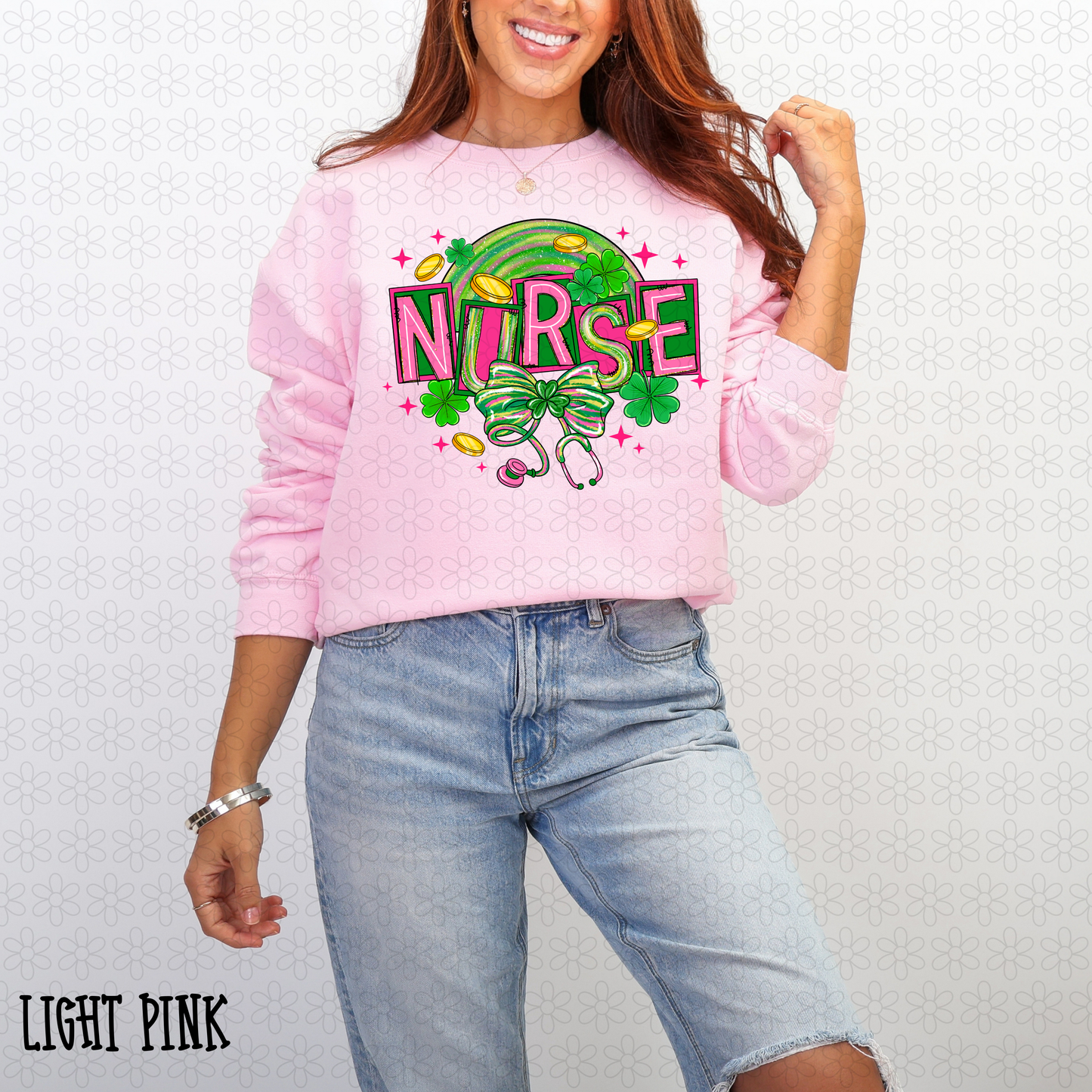 St Patricks Gold Glitter Nurse Completed Tee