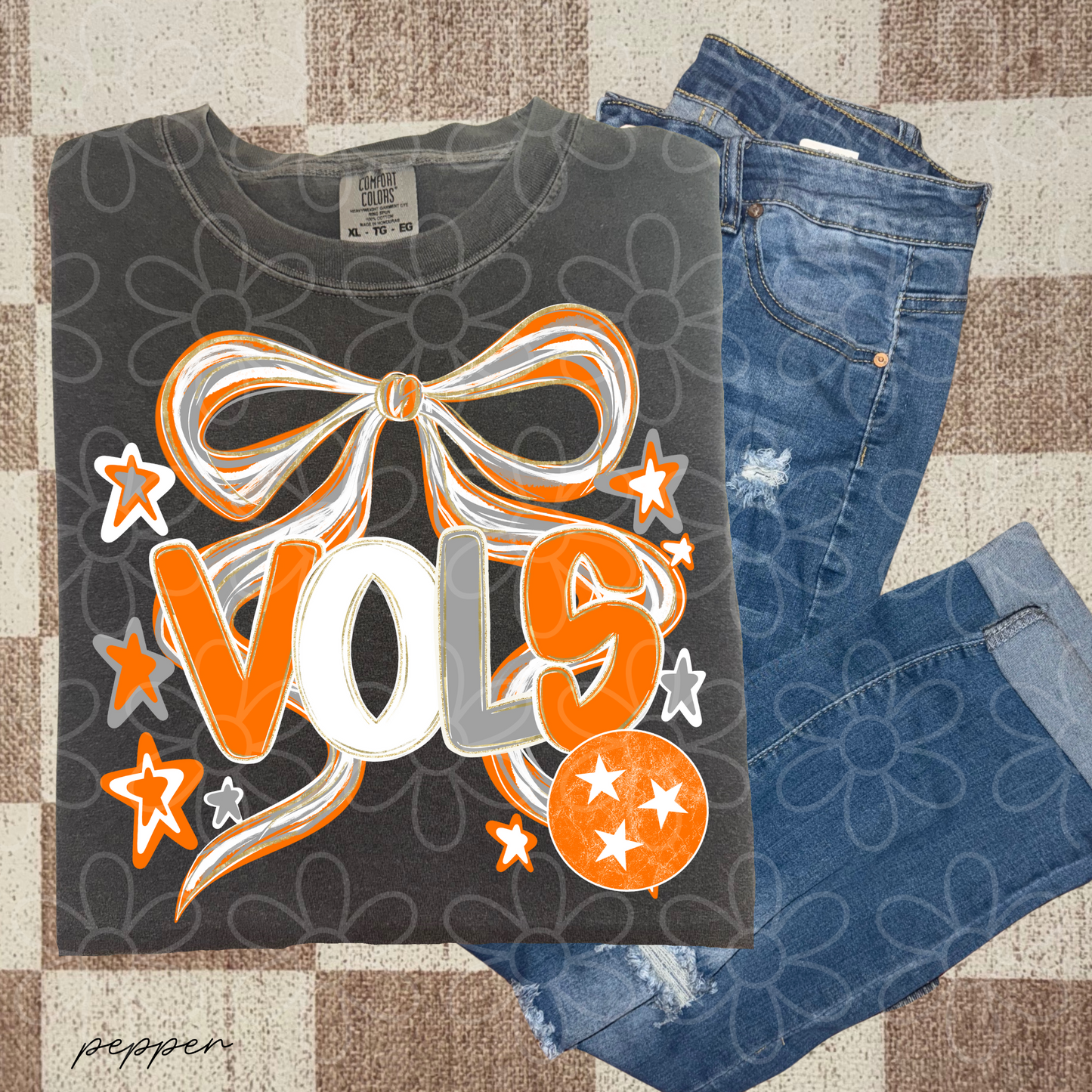 Preppy Sports Team Stars Coquette Bow (Multiple Options) DTF Transfer