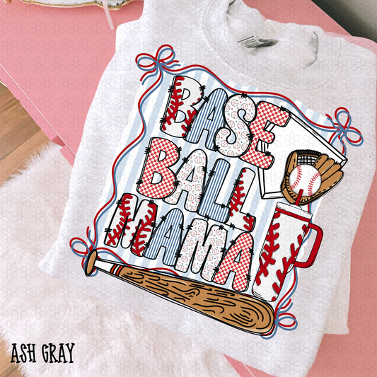 Coquette Baseball Mama DTF Transfer