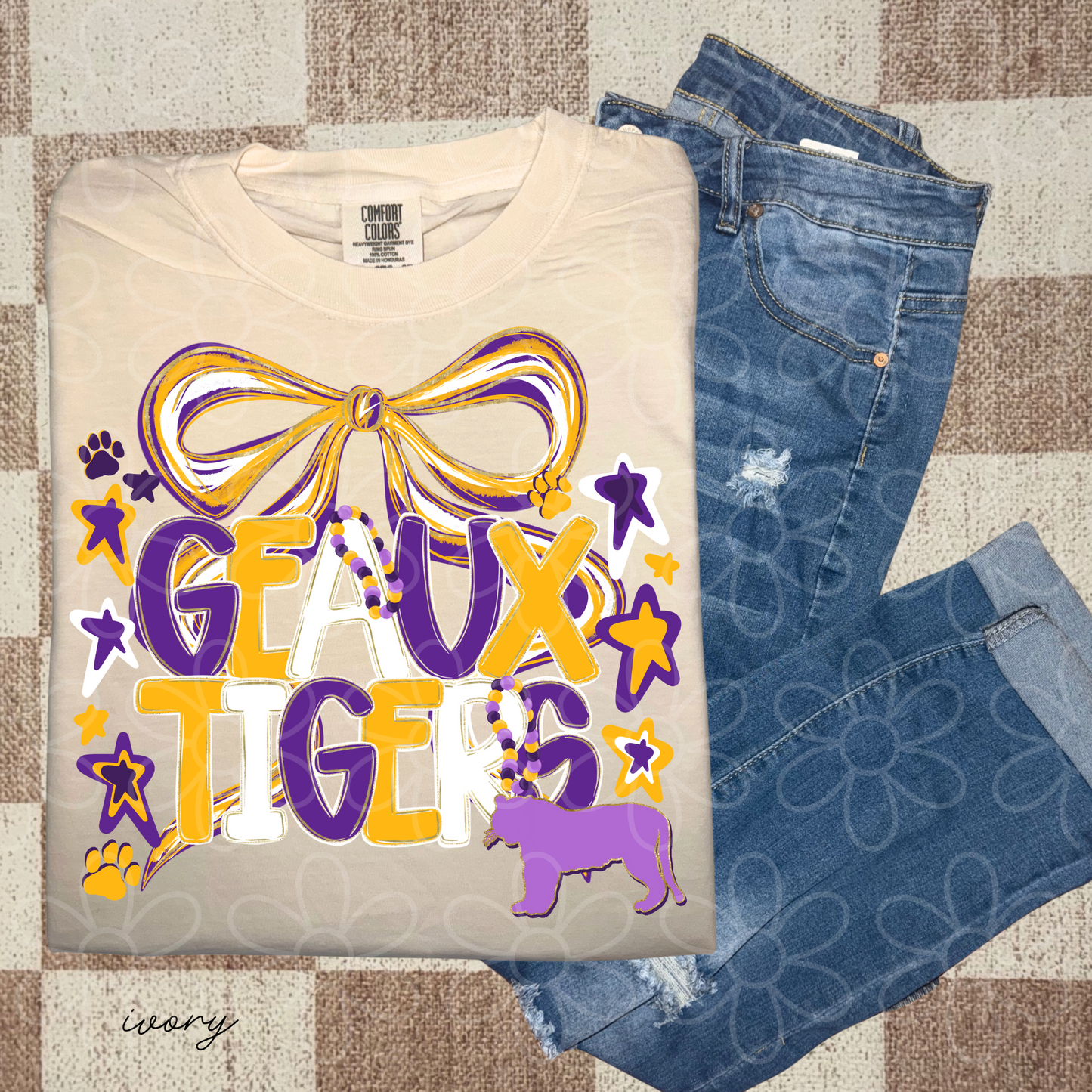 Preppy Sports Team Stars Coquette Bow (Multiple Options) DTF Transfer