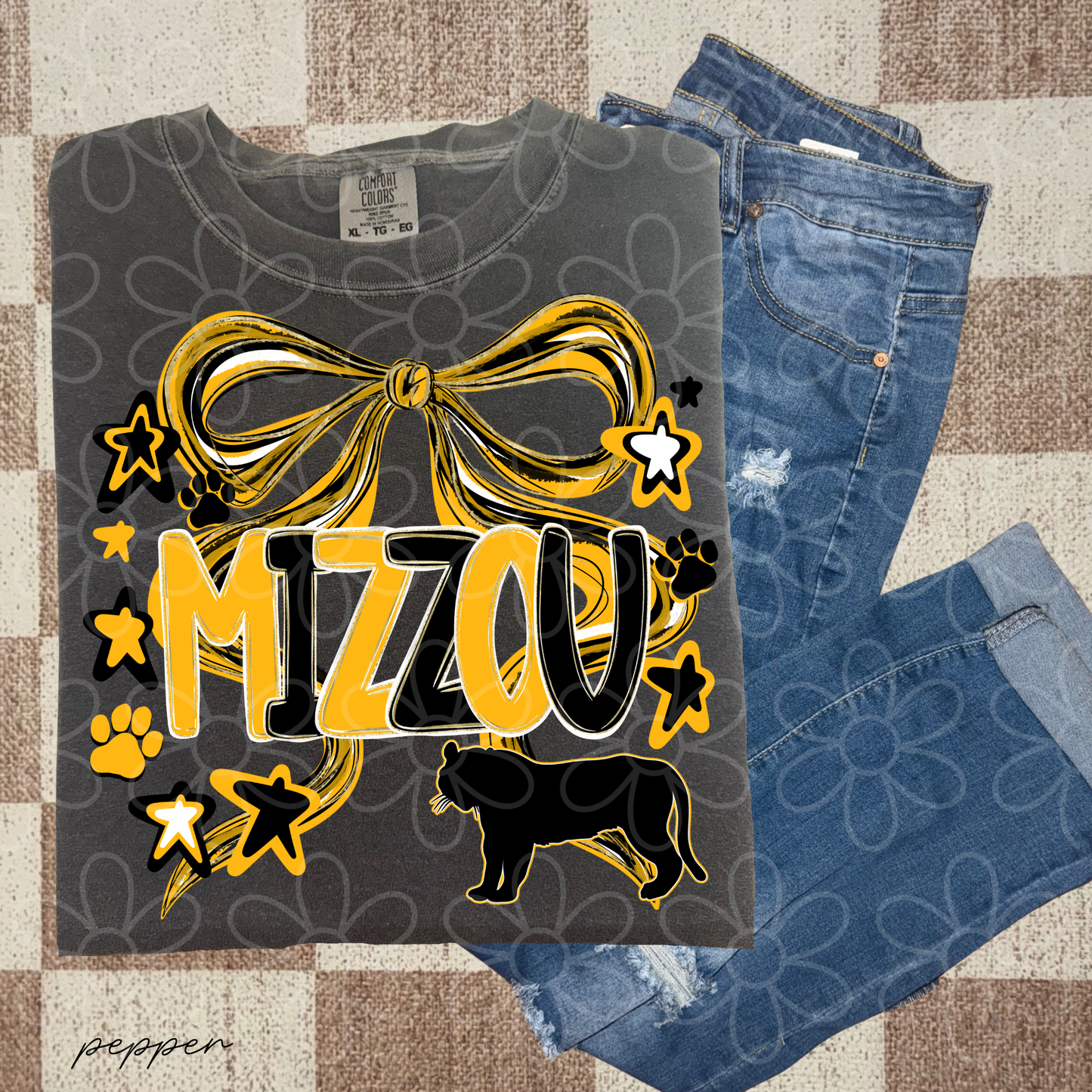 Preppy Sports Team Stars Coquette Bow (Multiple Options) DTF Transfer