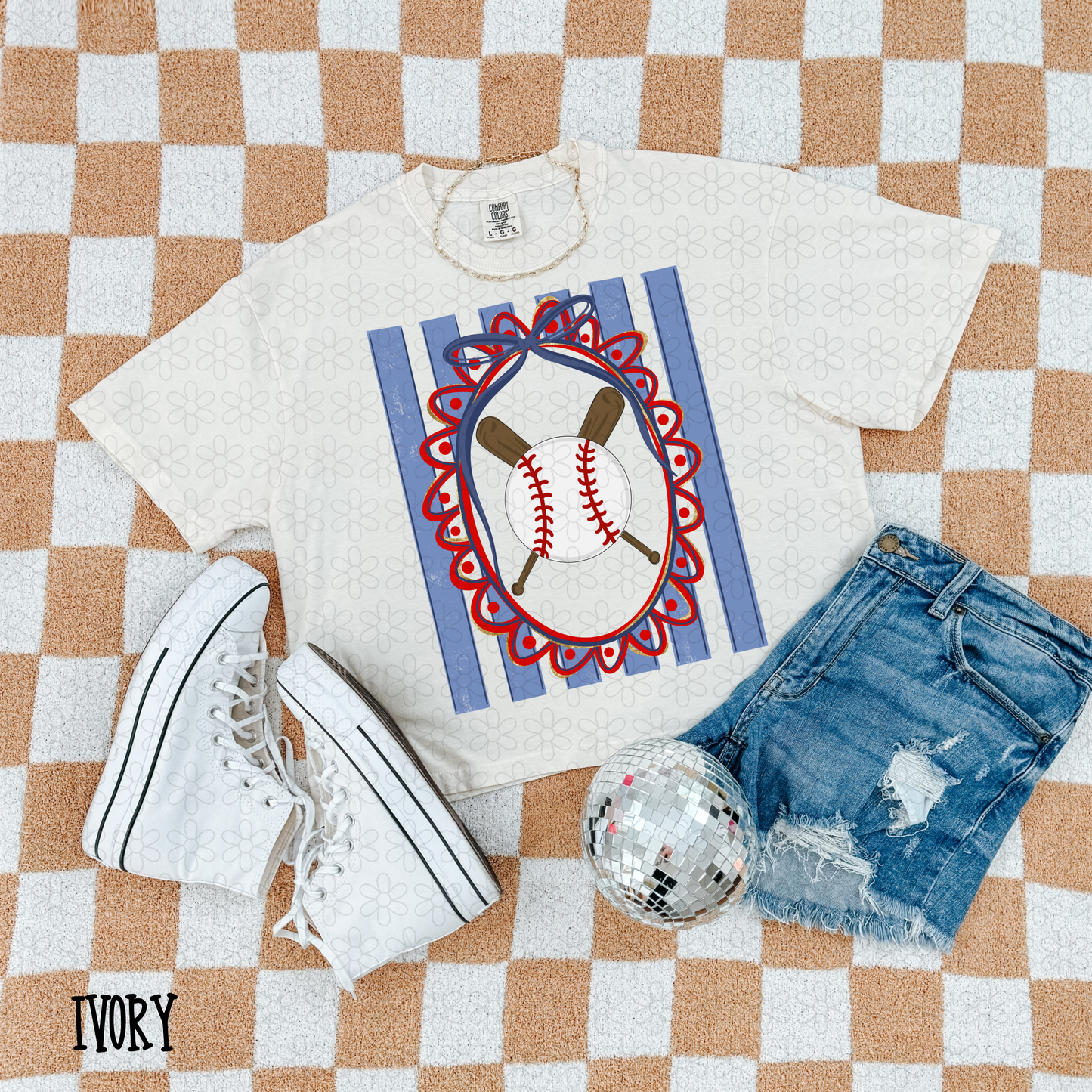 Coquette Baseball Frame Completed Tee